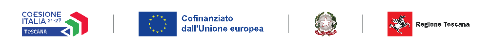 Loghi del Programma - Coesione Italia 21-27 Regione Toscana, Ue, Stato e Regione Toscana